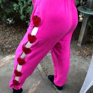 LAZY OAF heart sweat pants